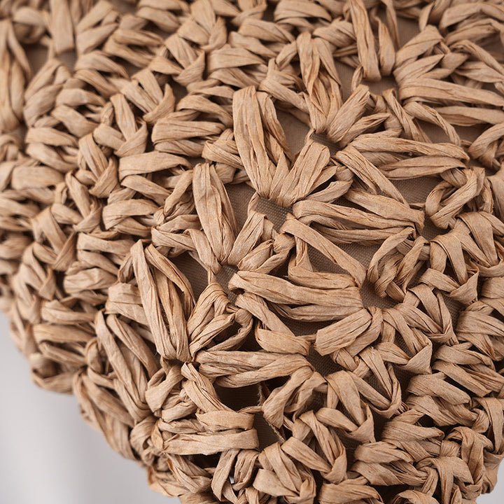 Handcrafted jute bag with stylish leather handles Stornfield