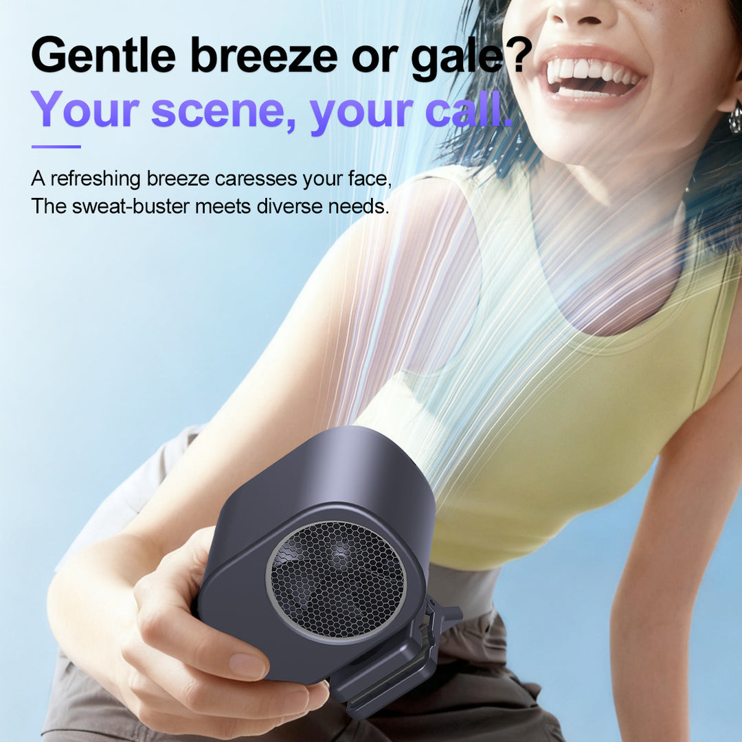 Unisex nan portable clip-on waist cooling fan with LED display Stornfield
