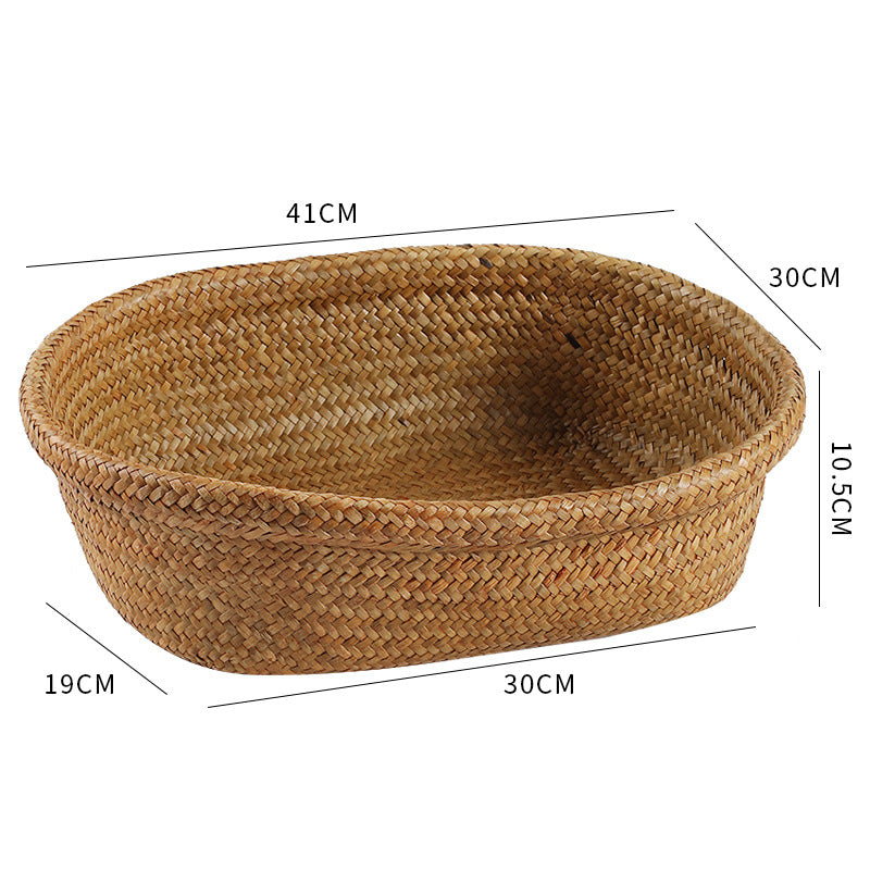 Unisex Oval Storage Basket made of Woven Natural Material Stornfield