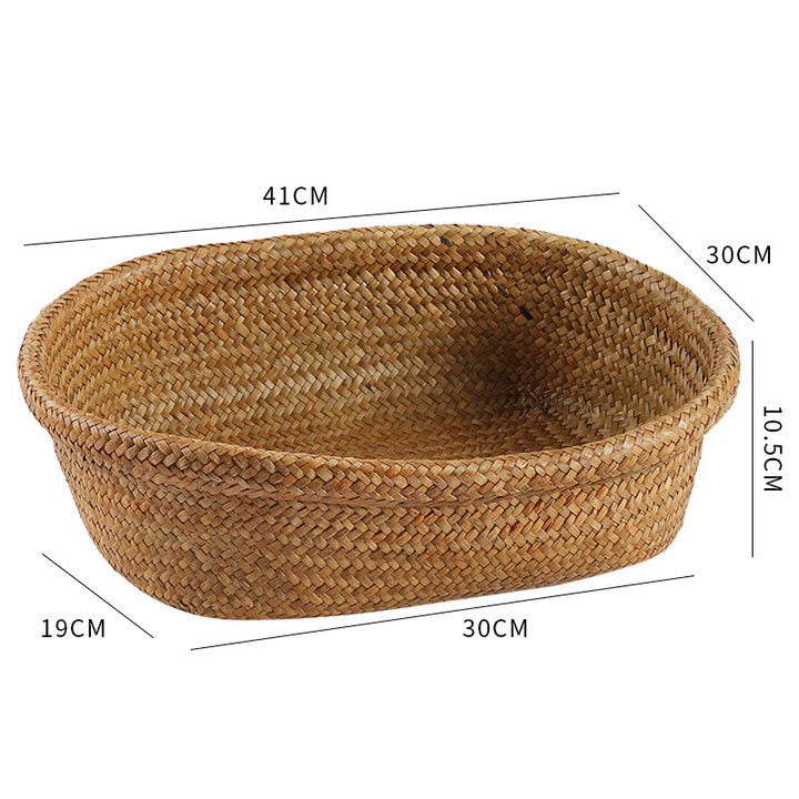 Unisex Oval Storage Basket made of Woven Natural Material Stornfield