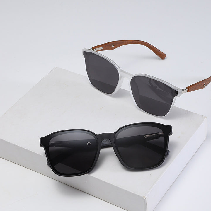 Women stylish oversized sunglasses with wooden accents Stornfield