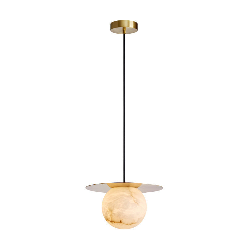 Modern Marble Sphere Pendant Light