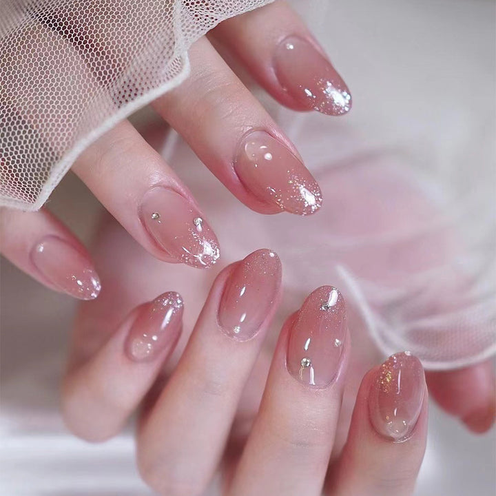 Artistic Nail Extensions with Glitter Accents Stornfield