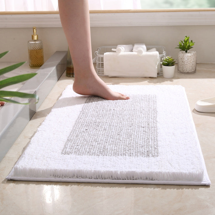 Textured Plush Bathroom Rug