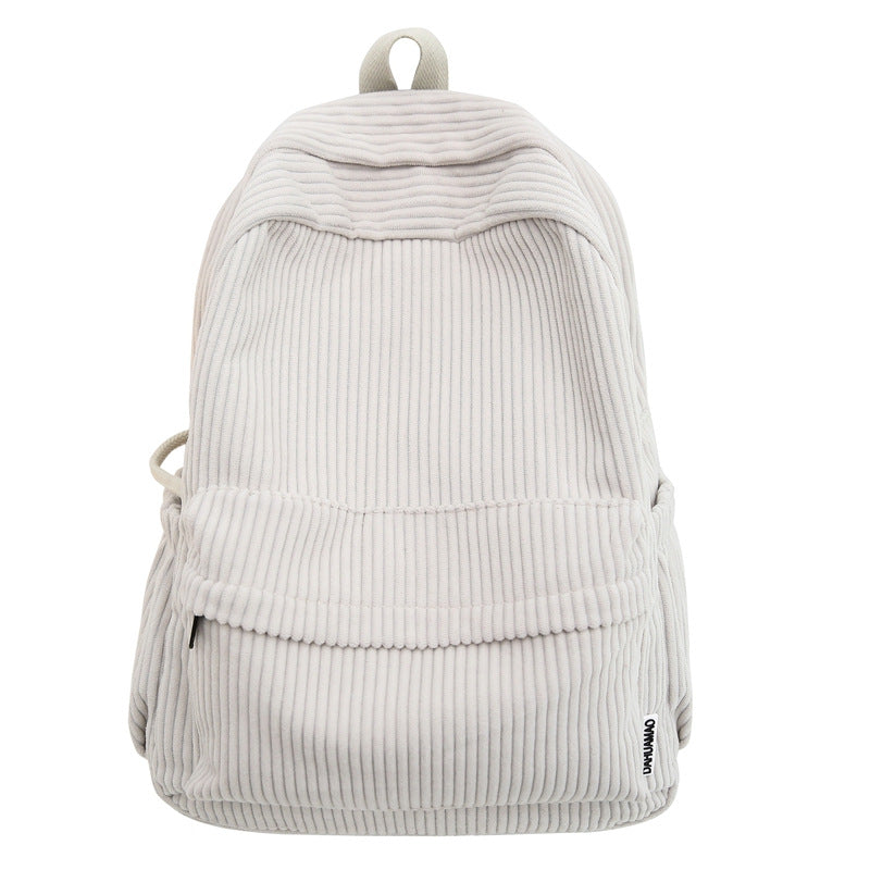 Corduroy Textured School Backpack Stornfield