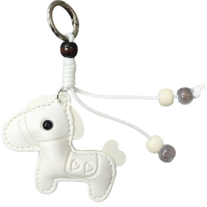 Playful Horse Shaped Leather Keychain Stornfield