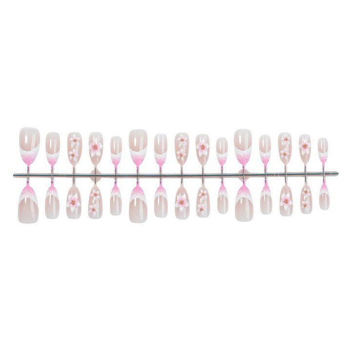 Decorative Floral Design Press-On Nails Stornfield