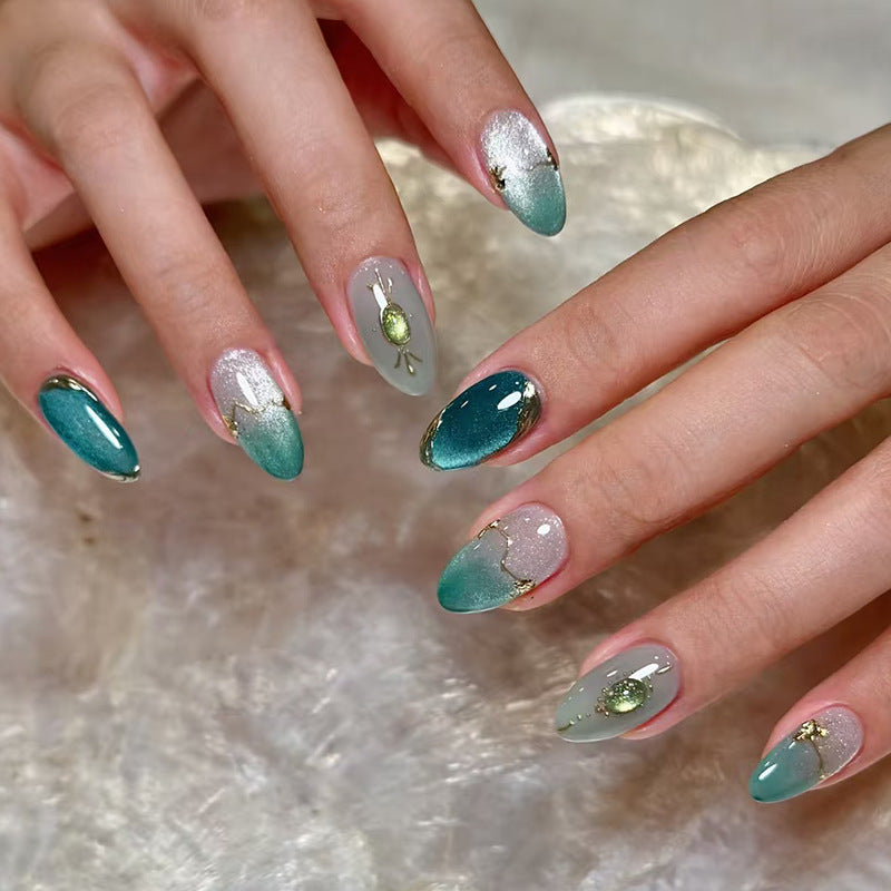 Glamourous Artistic Press-On Nail Set Stornfield