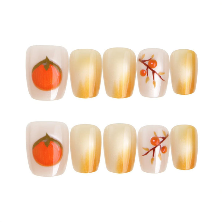 Seasonal Fruit-Themed Press-On Nail Art Stornfield