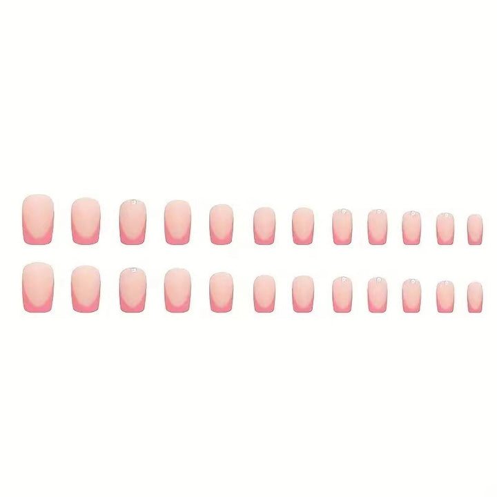 Nail set with elegant French design and glitter accents Stornfield