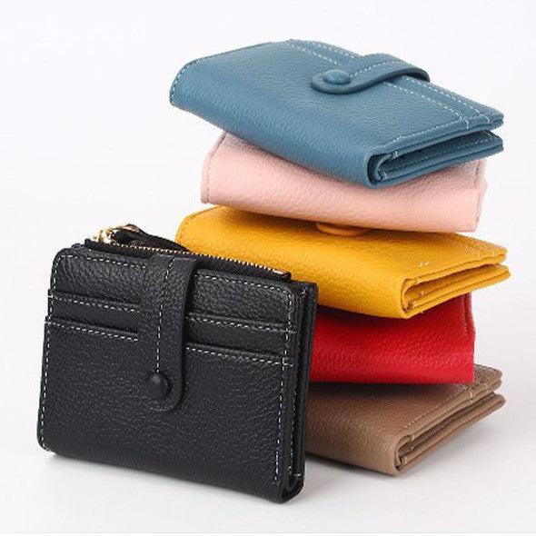 Textured Leather Zippered Card Pouch Stornfield