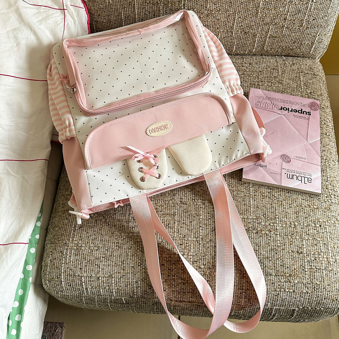 Multi-Compartment Polka Dot Backpack Stornfield