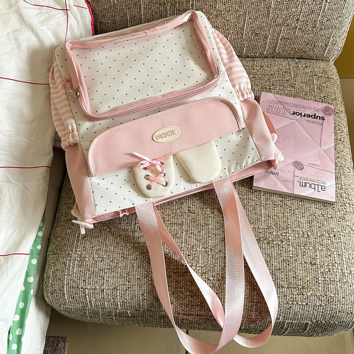 Multi-Compartment Polka Dot Backpack Stornfield