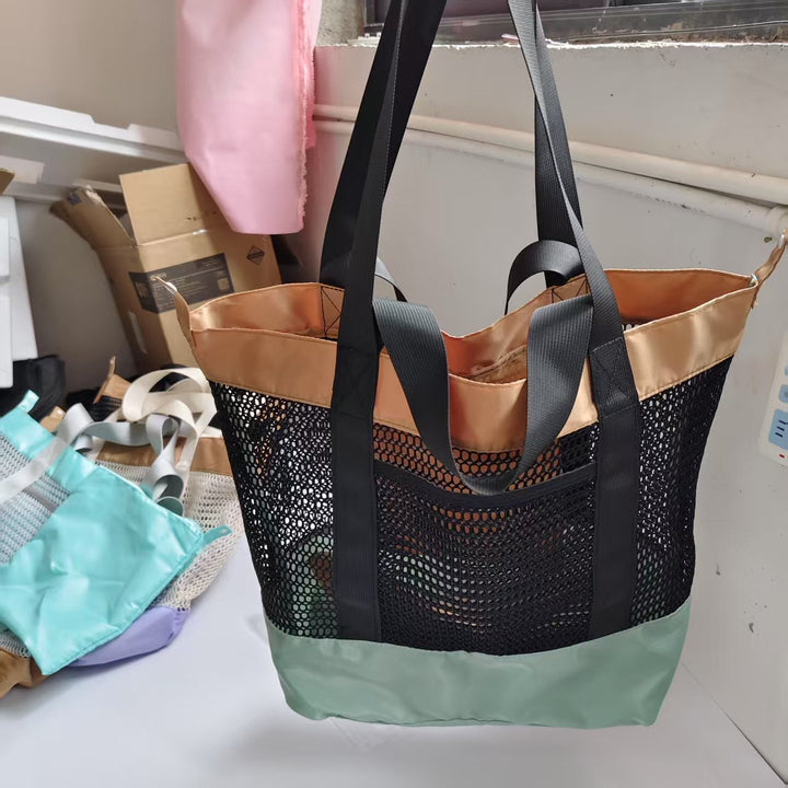 Airy Beach Bag with Large Storage and Mesh Design Stornfield