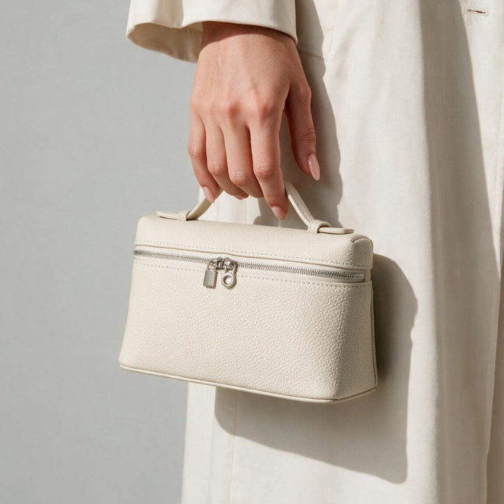 Compact Boxy Top-Handle Vanity Bag
