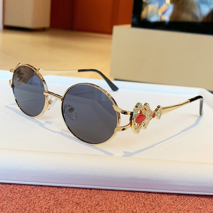 Ladies elegant rectangular sunglasses with glamorous embellishments Stornfield