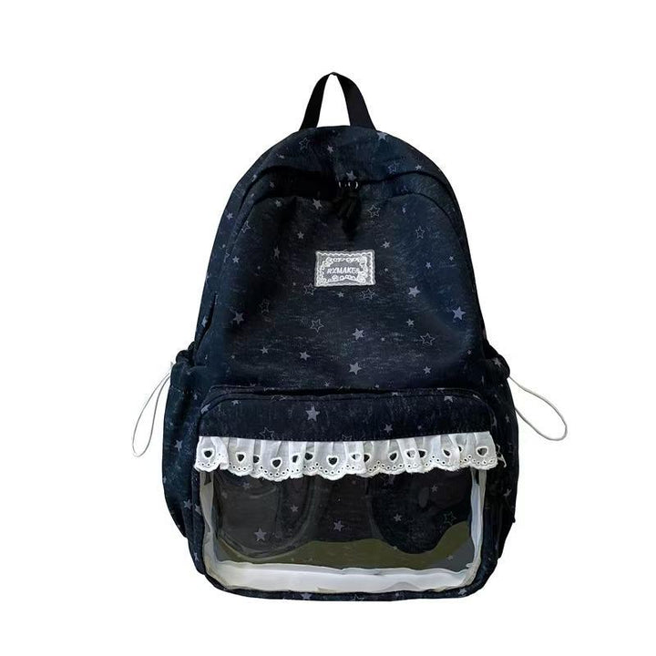 Star-Patterned Casual School Backpack Stornfield