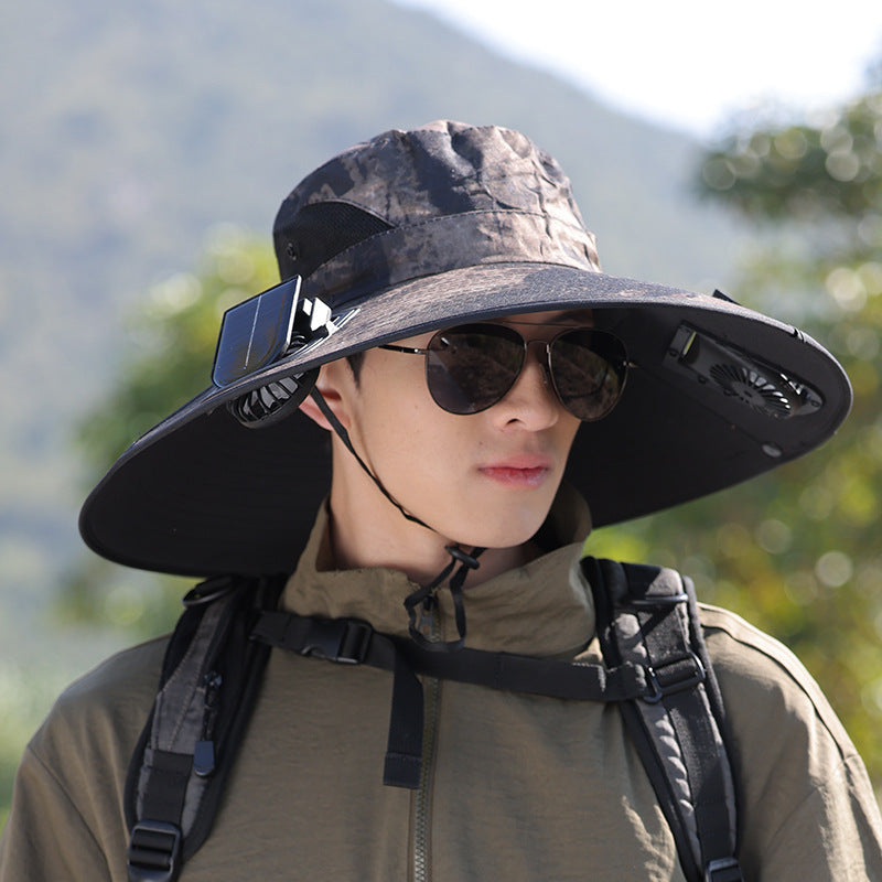 wide-brimmed outdoor sun hat with UV protection, breathable mesh, and adjustable chin strap Stornfield