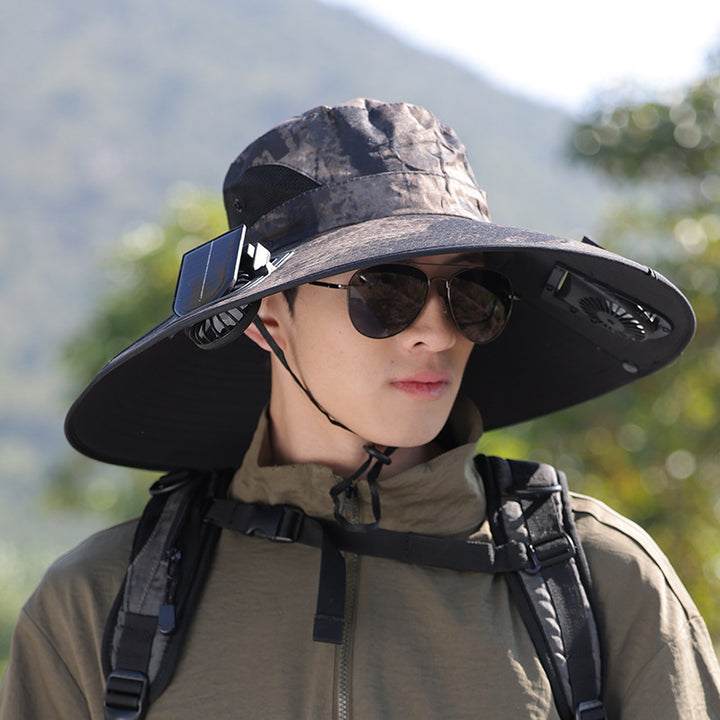 wide-brimmed outdoor sun hat with UV protection, breathable mesh, and adjustable chin strap Stornfield