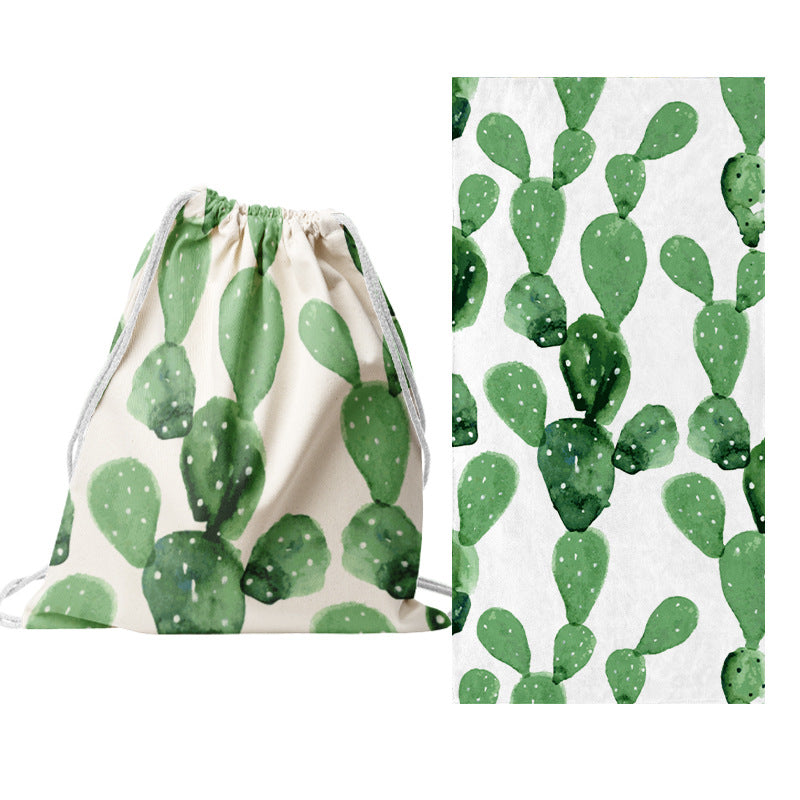 Drawstring bag with creative cactus design Stornfield