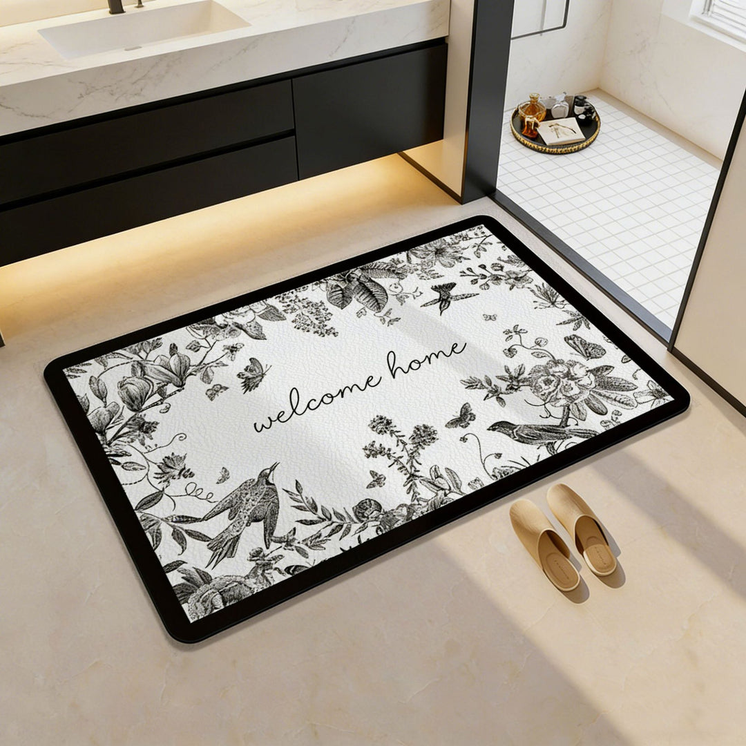 Decorative Citrus-Themed Bath Mat Stornfield