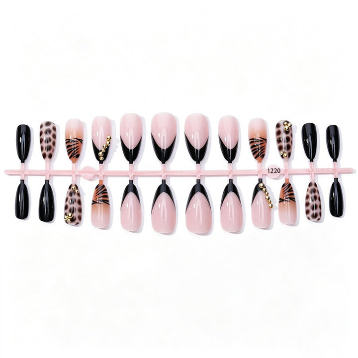 Art nail set with elegant animal and glitter patterns Stornfield