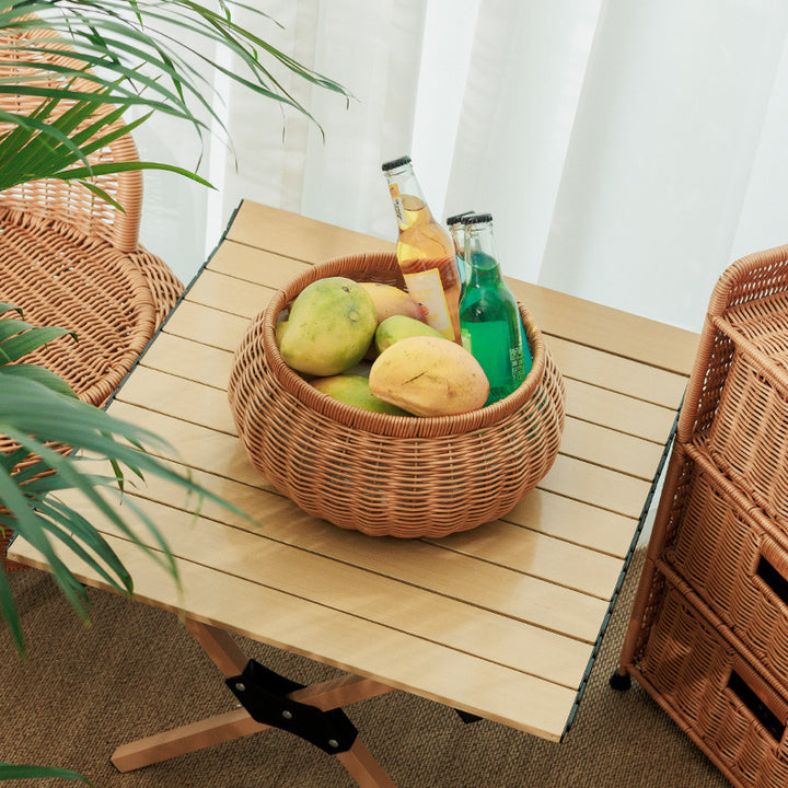 Handcrafted Natural Fiber Storage Container Stornfield