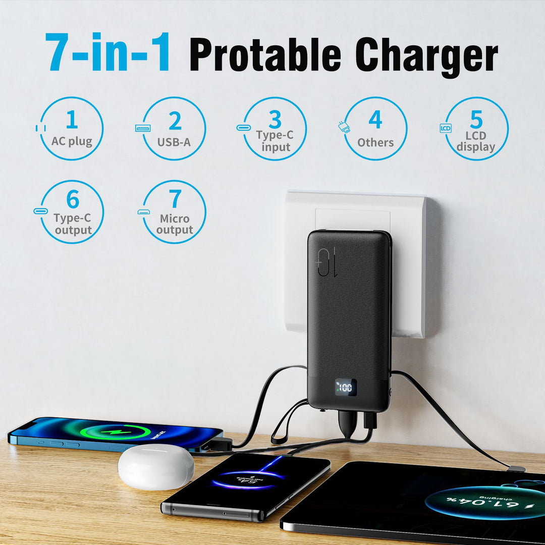 Powerbank with Integrated Socket Function and Smart Charging Stornfield