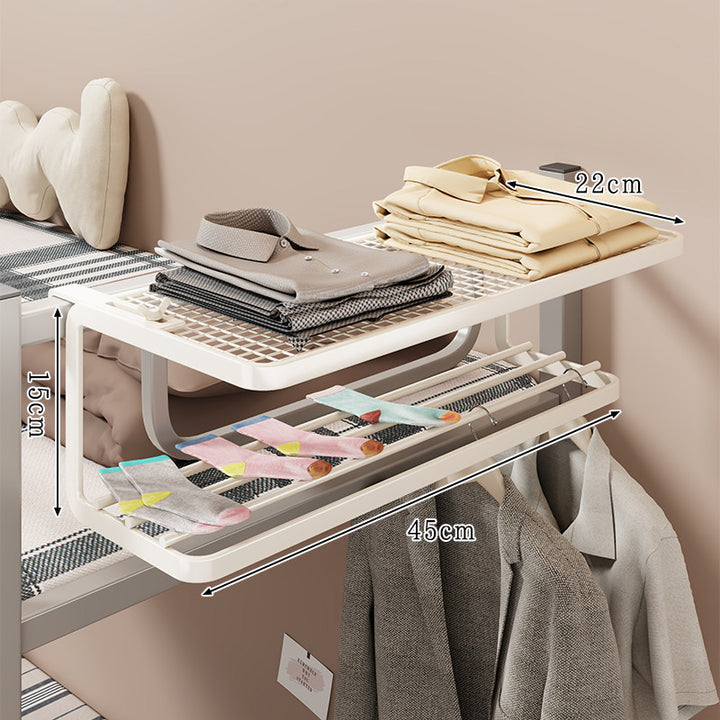 Over-Rail Bed Frame Zigzag Multi-Hanger Clothes Organizer