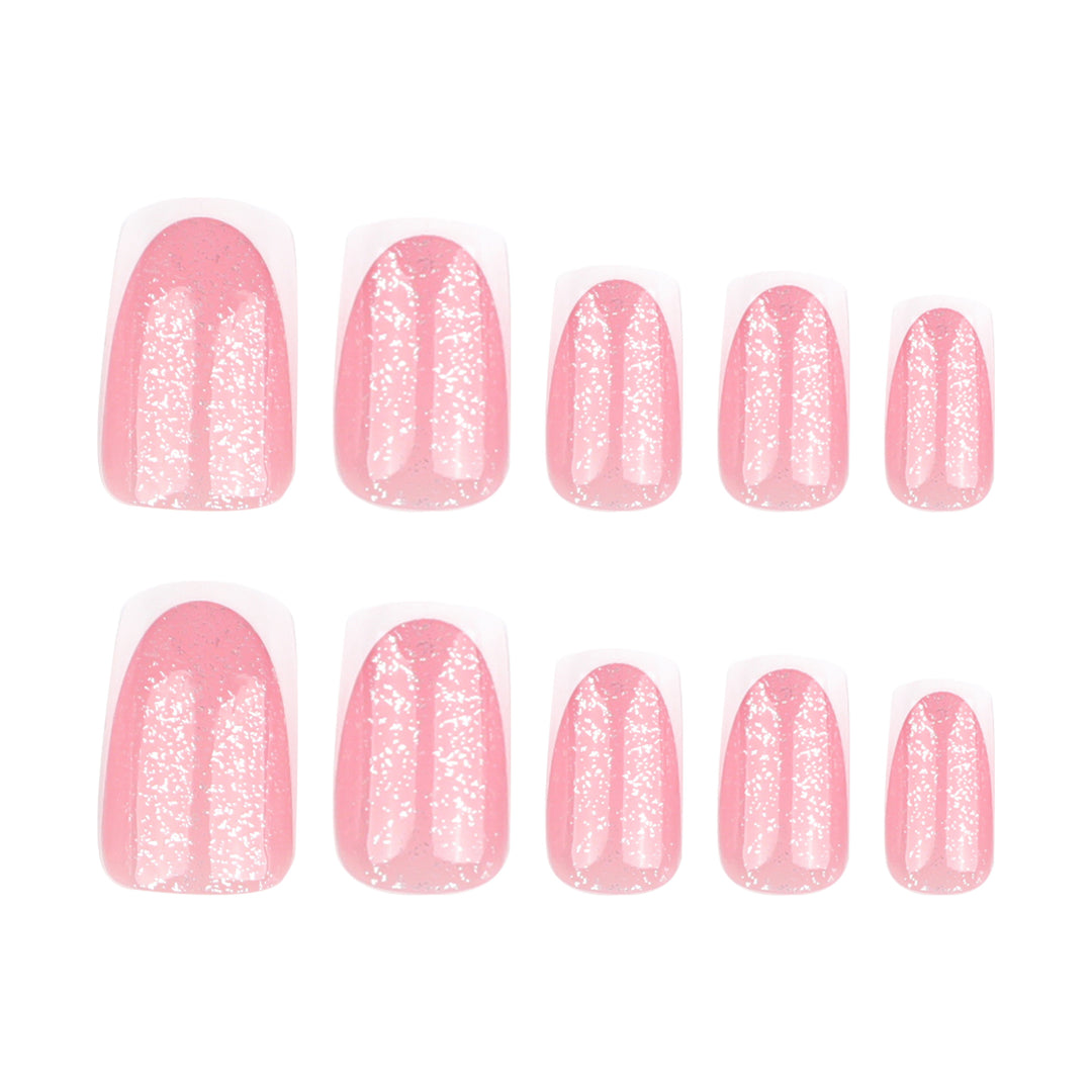 Artful nail decorations with glitter and French tip Stornfield