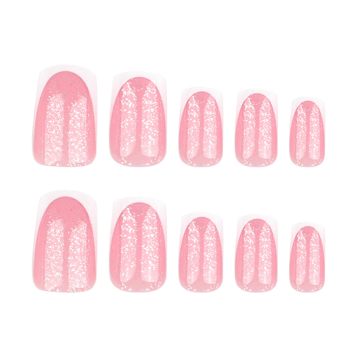 Artful nail decorations with glitter and French tip Stornfield