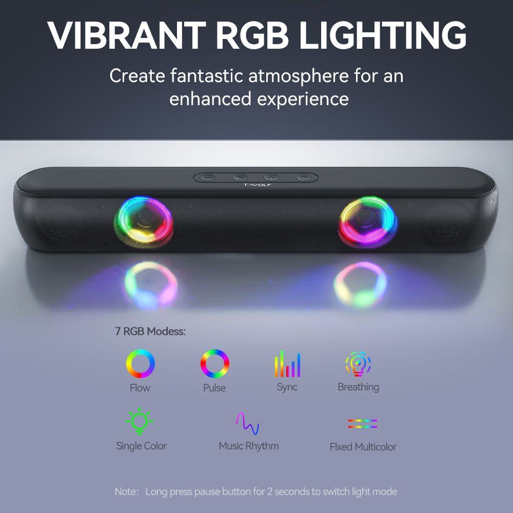 Bluetooth Speaker with RGB Lighting Stornfield
