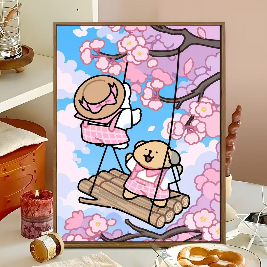 Cute Animal-Themed Swing Wall Art Stornfield