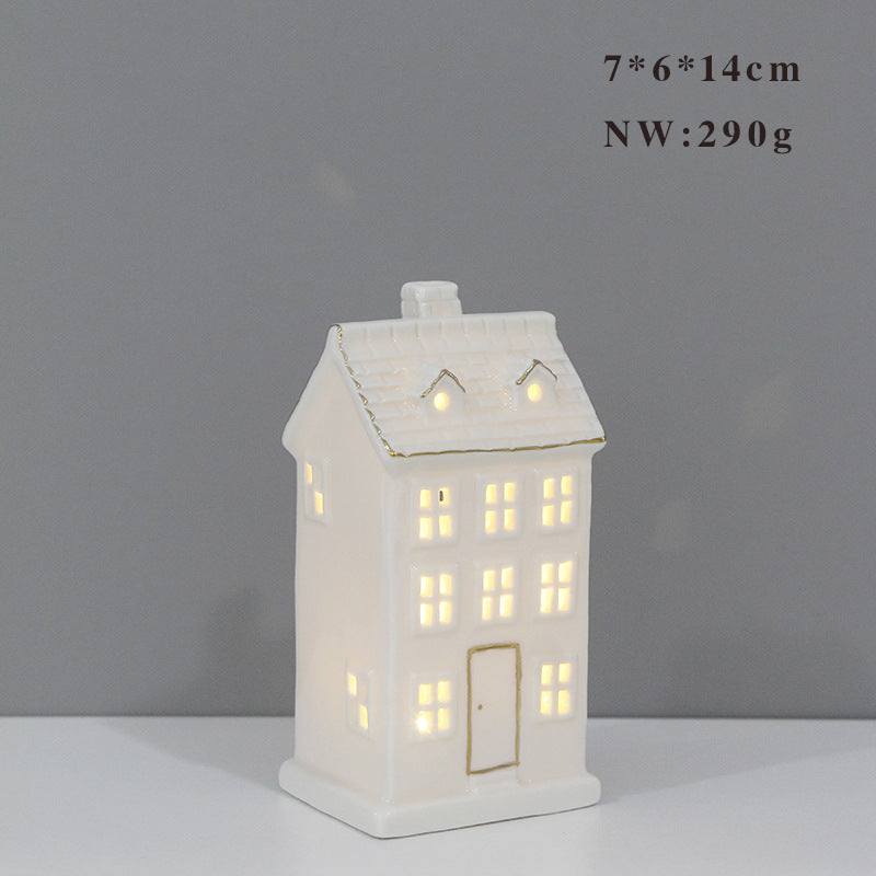 Decorative Ceramic House Lantern Stornfeild