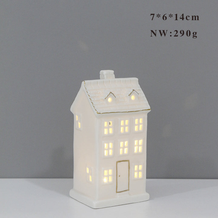 Decorative Ceramic House Lantern Stornfeild