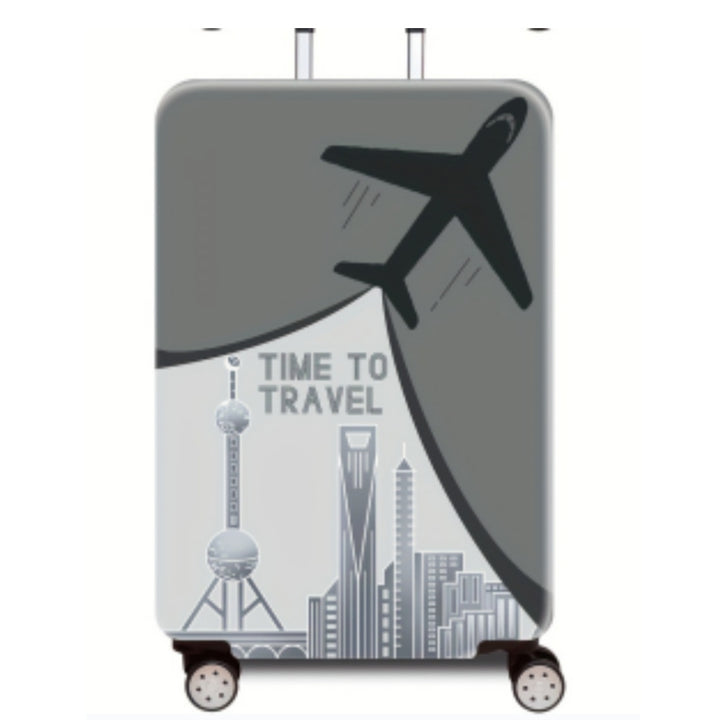 Women's Hard Shell Suitcase with Urban Airplane Design Stornfield