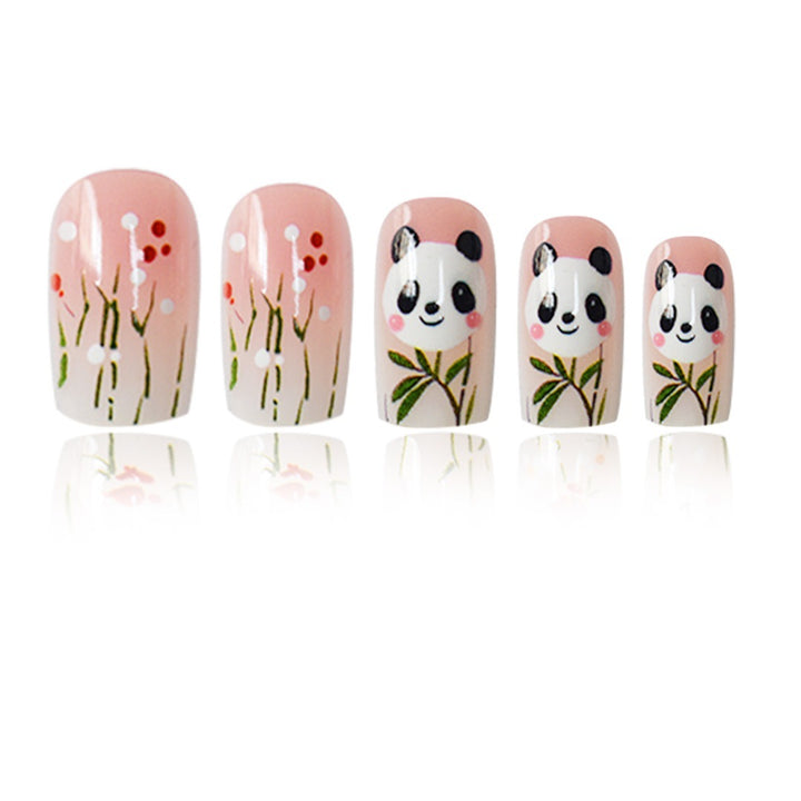 Panda-Themed Nail Art Extensions Stornfield