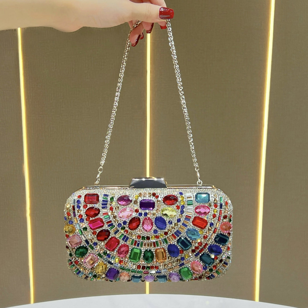 Rhinestone-Embellished Evening Clutch