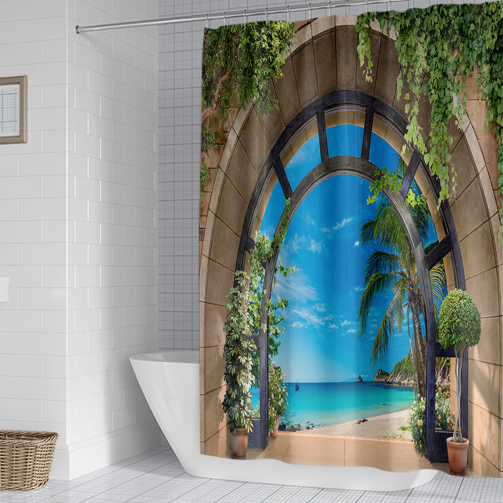 Coastal Escape Shower Curtain Stornfield