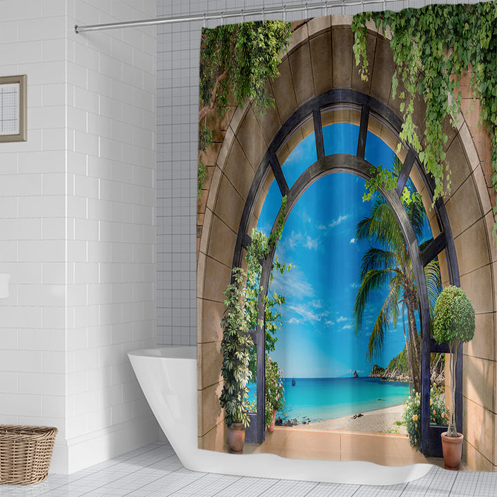 Coastal Escape Shower Curtain Stornfield