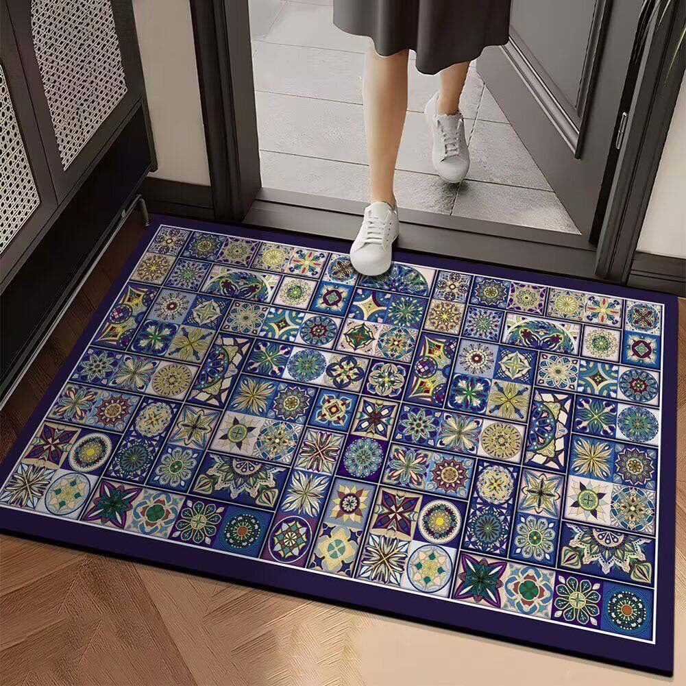 Vibrant Geometric Design Entrance Mat