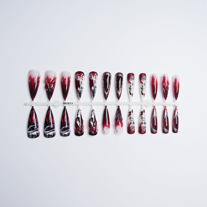 Exclusive artificial nails with floral design Stornfield