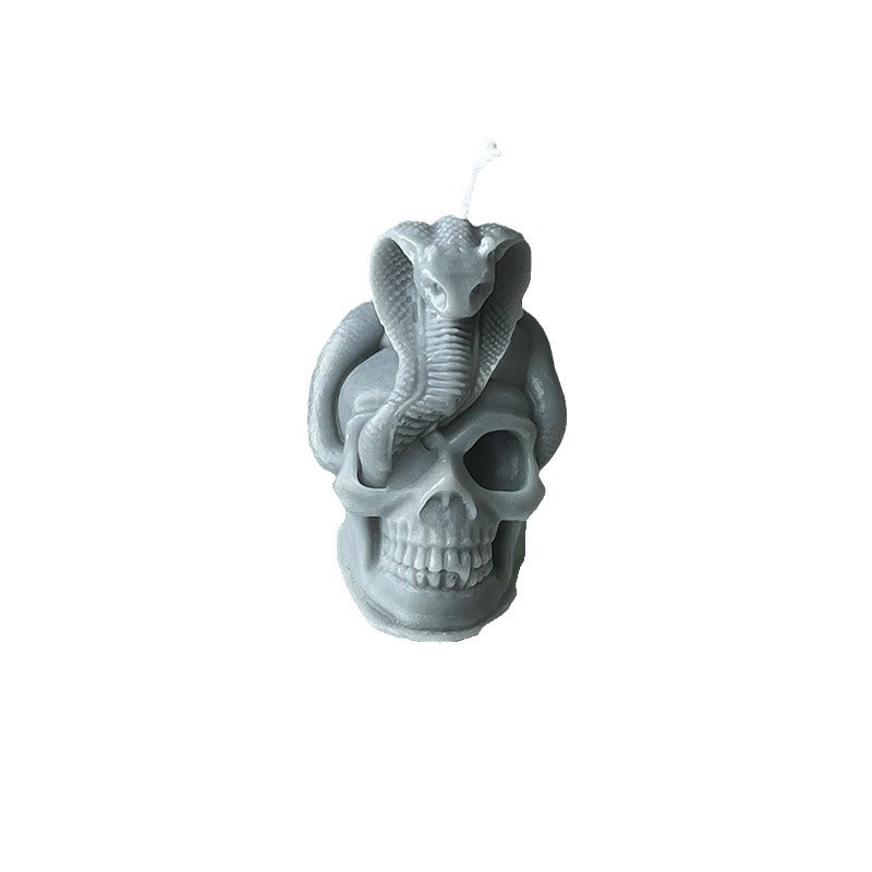 Skull and Cobra Candle