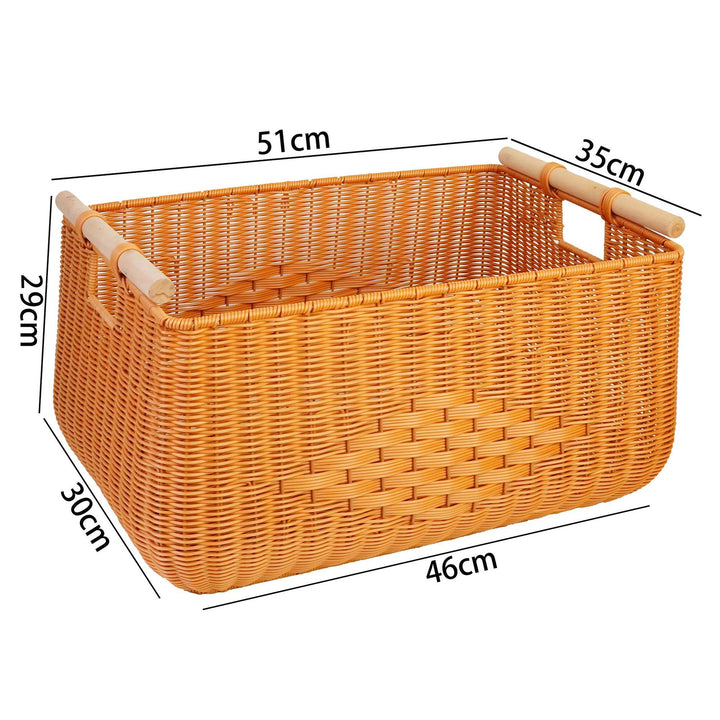 Versatile Rectangle Woven Storage Basket Stornfield