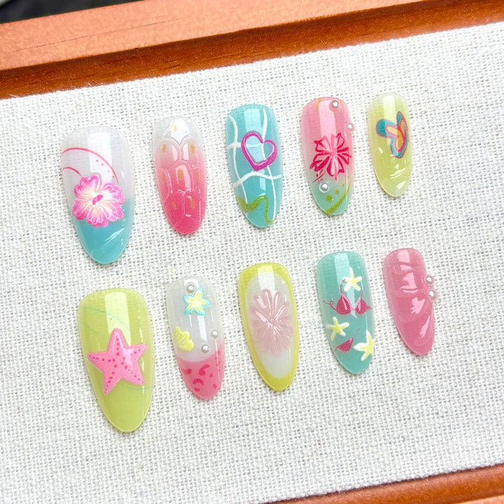 Decorative Press-On Nail Art Set 1790745587