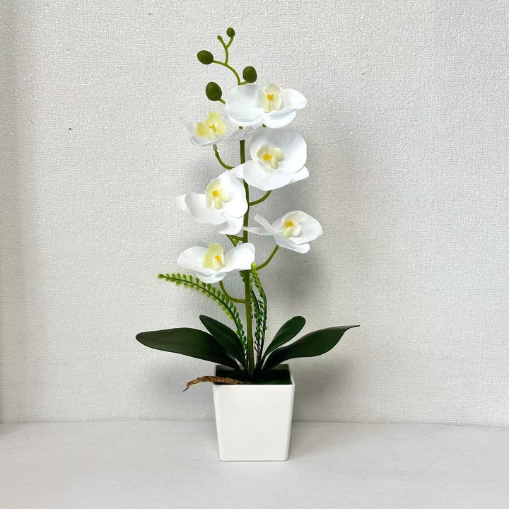 Realistic Artificial Orchid Arrangement for Home Decor