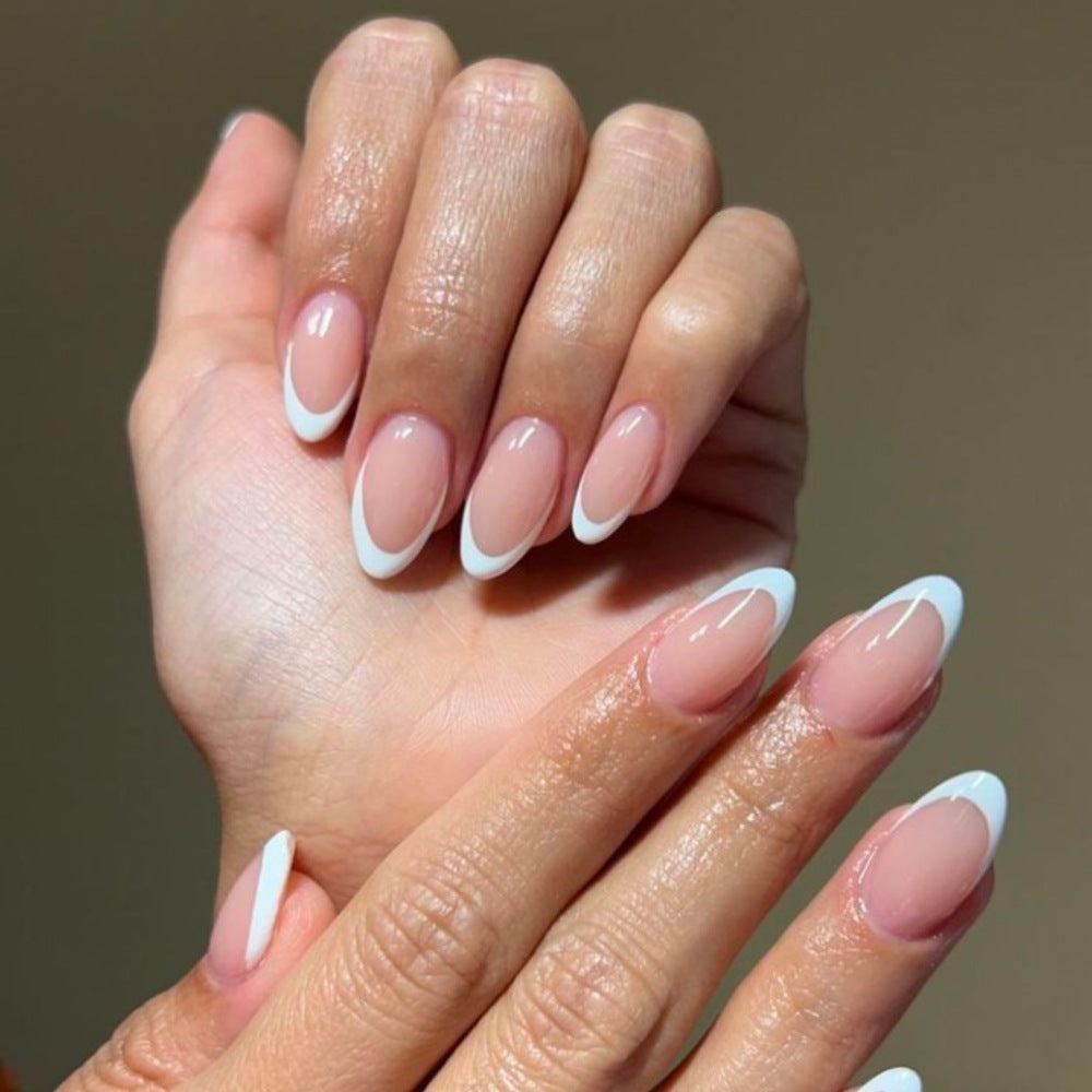 Elegant French Tip Gel Press-On Nails