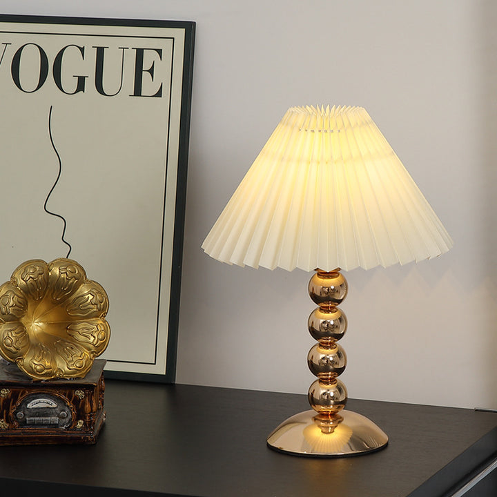 Elegant Pleated Shade Table Lamp