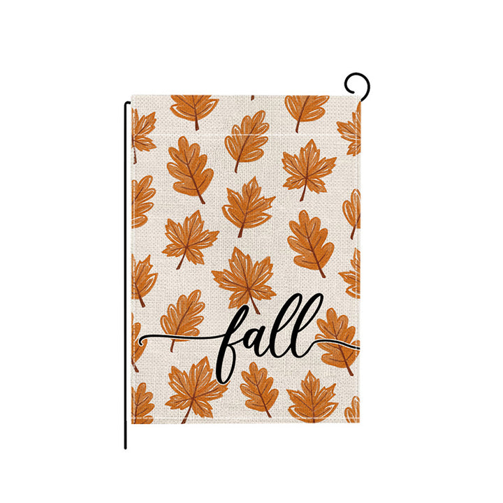 Decorative Autumn Harvest Garden Flag Double-Sided Burlap Accent