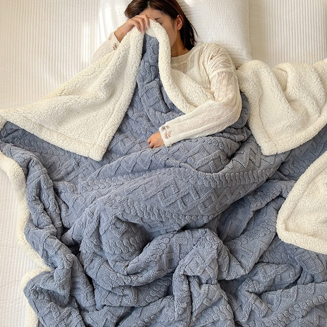Luxurious Plush Sherpa Throw Blanket